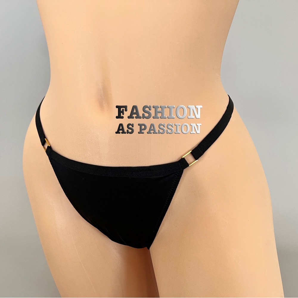 VS Very Sexy Satin Black V-String